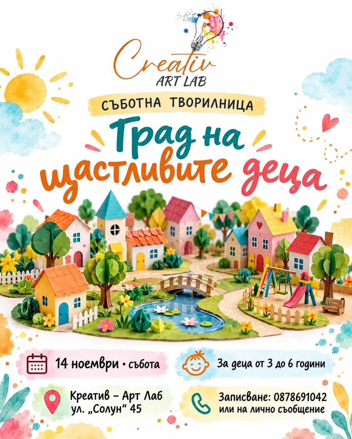 🏡 Съботна Творилница „Град На Щастливите Деца“